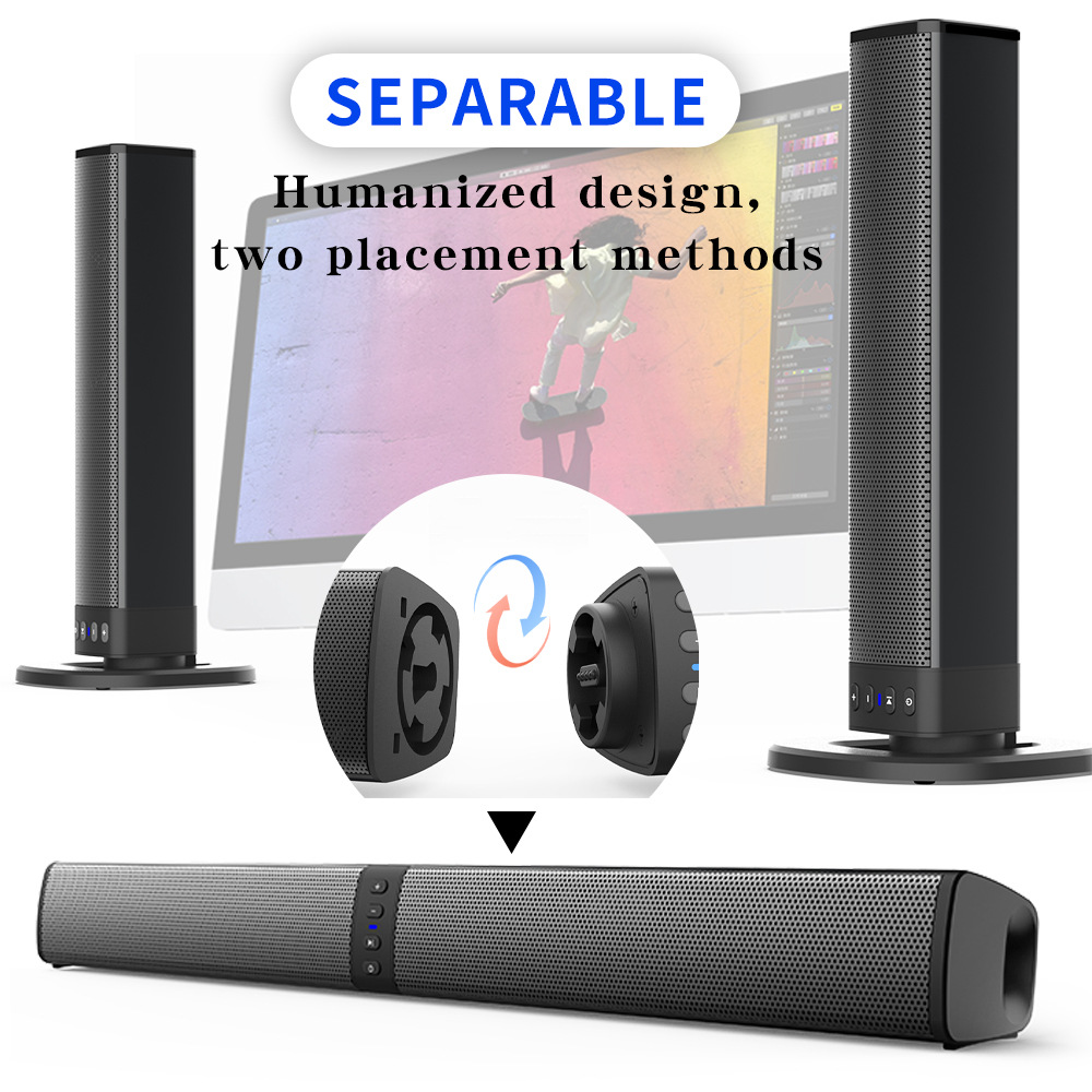 Audio Music Spotify - Çıkarılabilir Soundbar Bluetooth Hoparlör Ev Dış