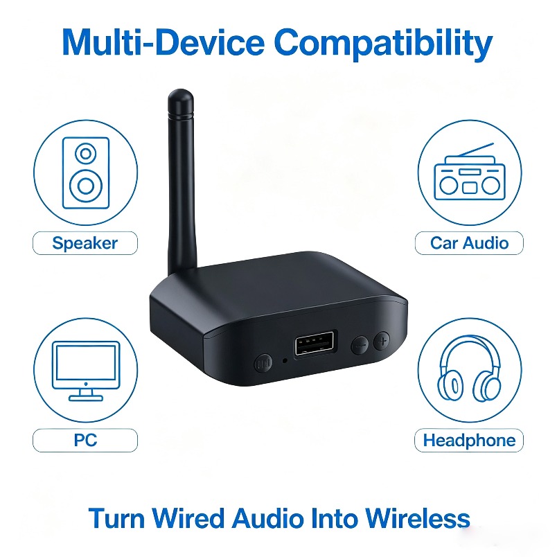 Audio Music Link - Kablosuz Ses Adaptörü Bluetooth 5.0 Alıcı