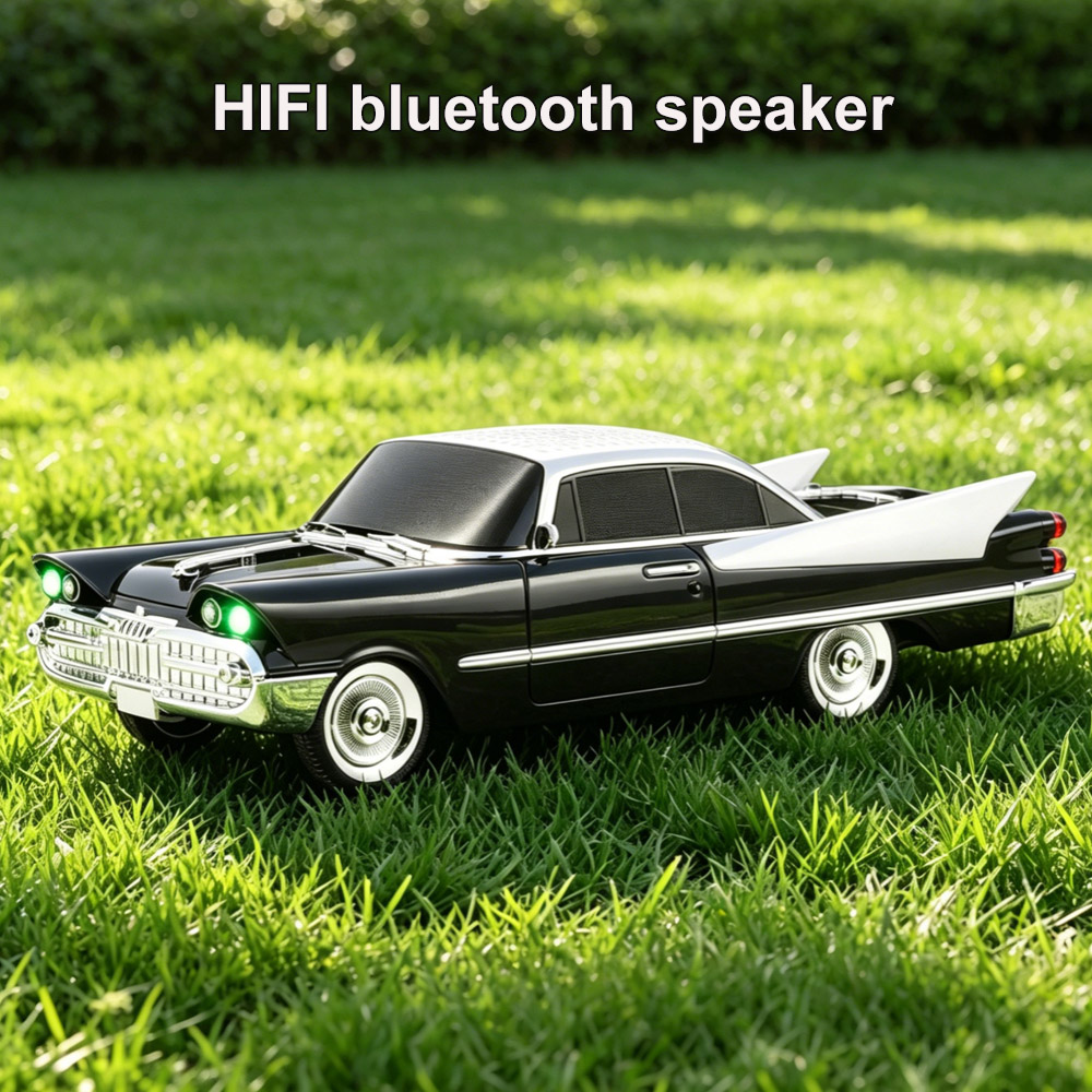 Audio Music Spotify - Retro Klasik Araba Modeli Bluetooth Hoparlör,