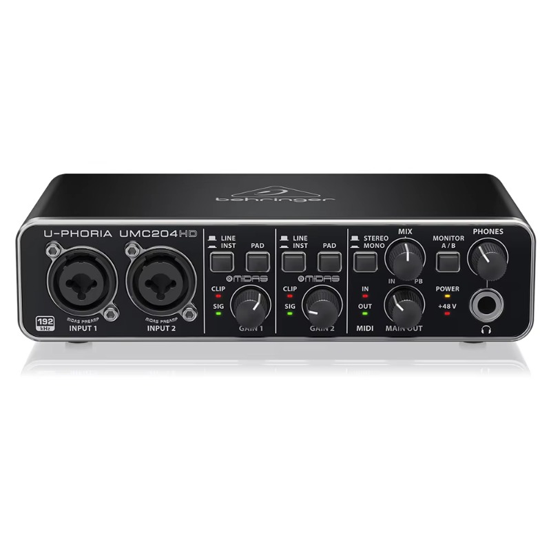Behringer UMC204HD 2 Giriş/4 Ç - Audio Without Music incelemesi ve fiyatı