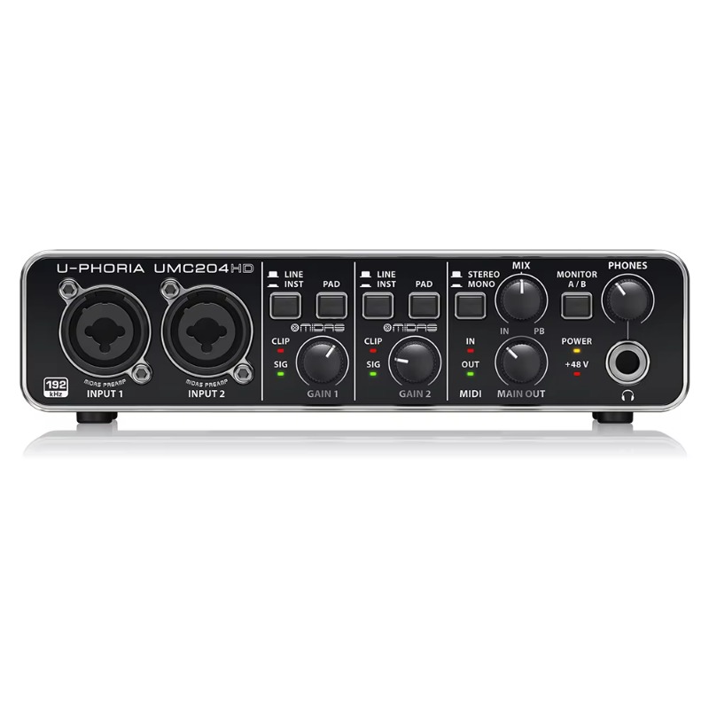 Behringer UMC204HD 2 Giriş/4 Ç - Audio Without Music incelemesi ve fiyatı
