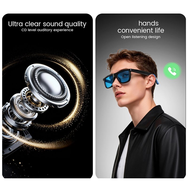 AI Akıllı Sesli Gözlükler Doku - Audio Music Bluetooth incelemesi ve fiyatı