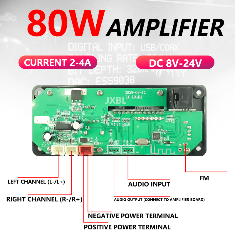 80W Bluetooth 5.0 MP3 Dekoder  - Audio Music Car incelemesi ve fiyatı